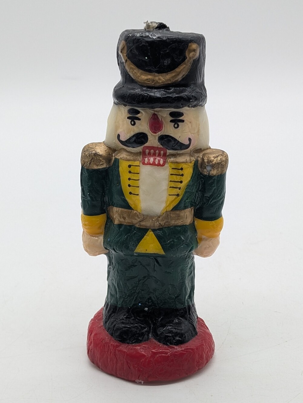 Vintage Robert Alan Candle Co Nutcracker Figural Candle 5.5" Christmas Decor